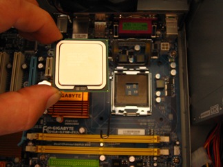 Placing CPU onto board